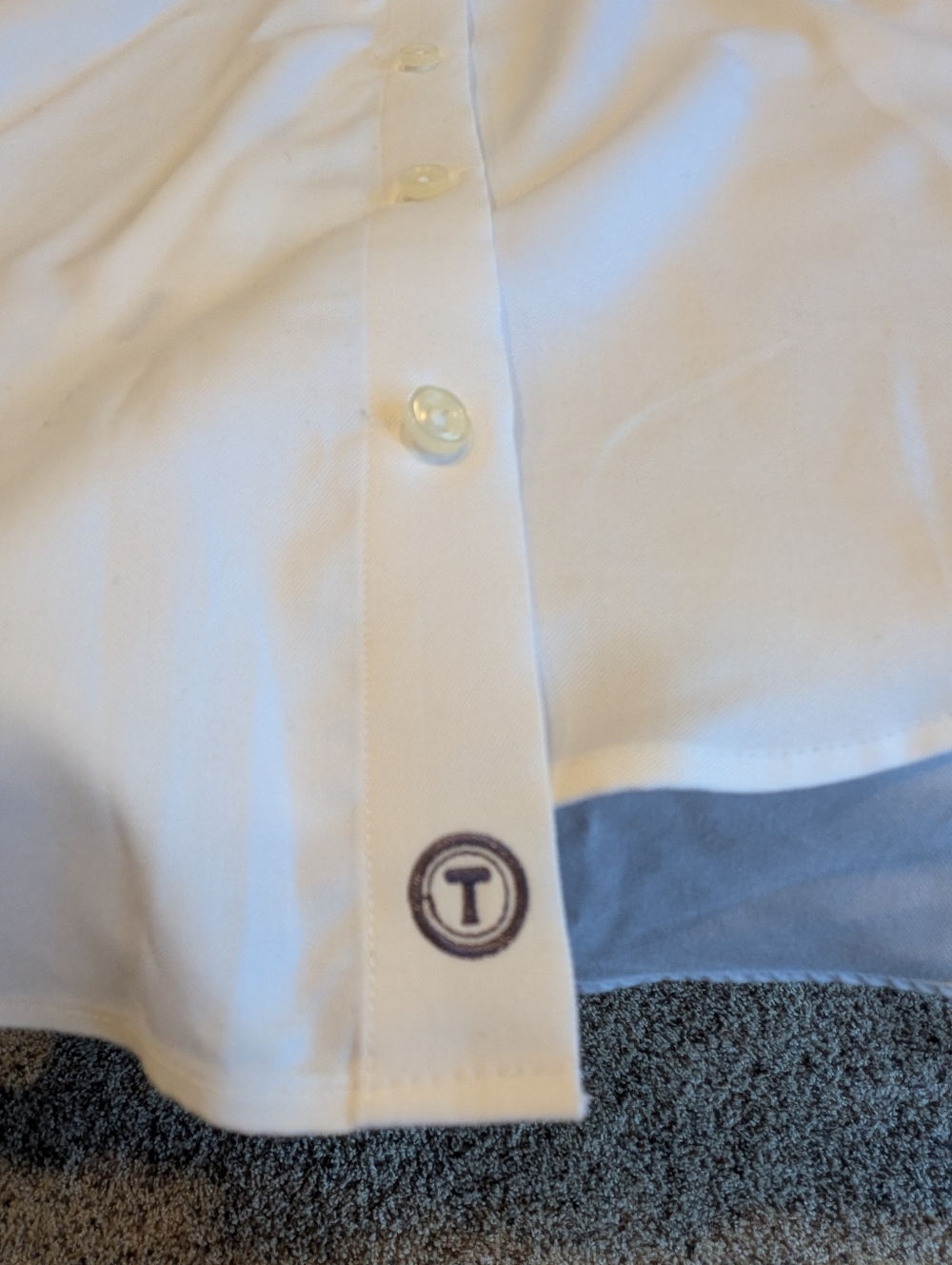 Twillory Skull Contrast Trim White Dress Shirt (Med, Trim, 15.5 34/35, see pics) - Picture 12 of 12